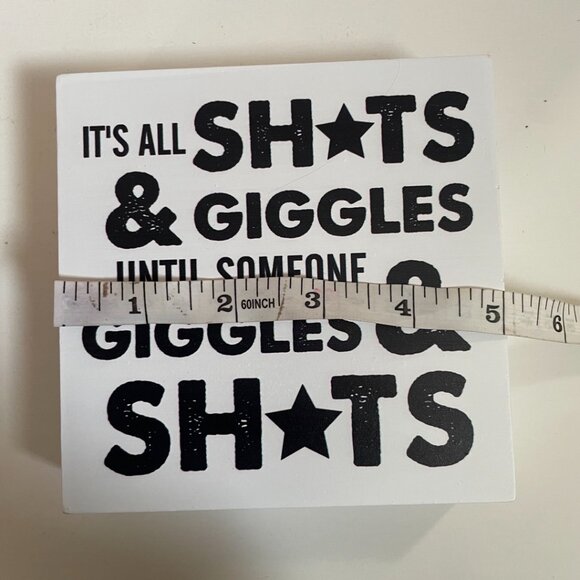 Funny Wooden Sign – “It’s All Sh*ts & Giggles” - Picture 6 of 6